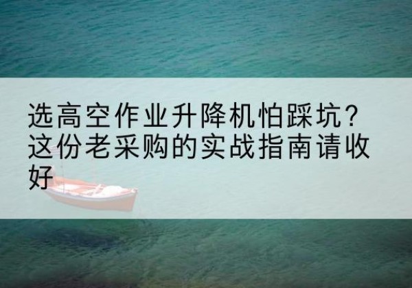 石鼓高空作业升降机厂家推荐-选高空作业升降机怕踩坑？这份老采购的实战指南请收好